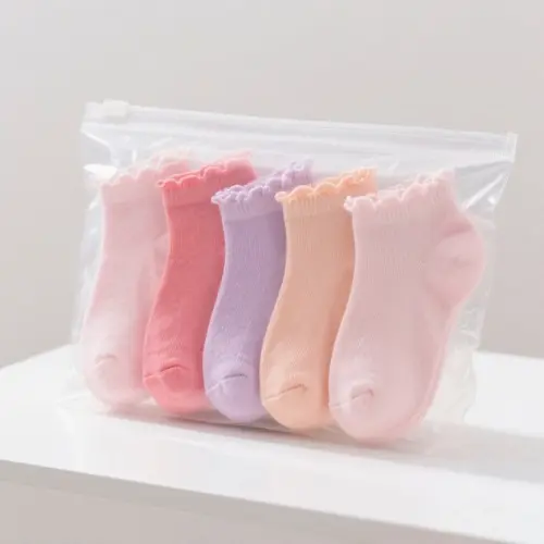 粉嫩色系短襪（5 雙裝）